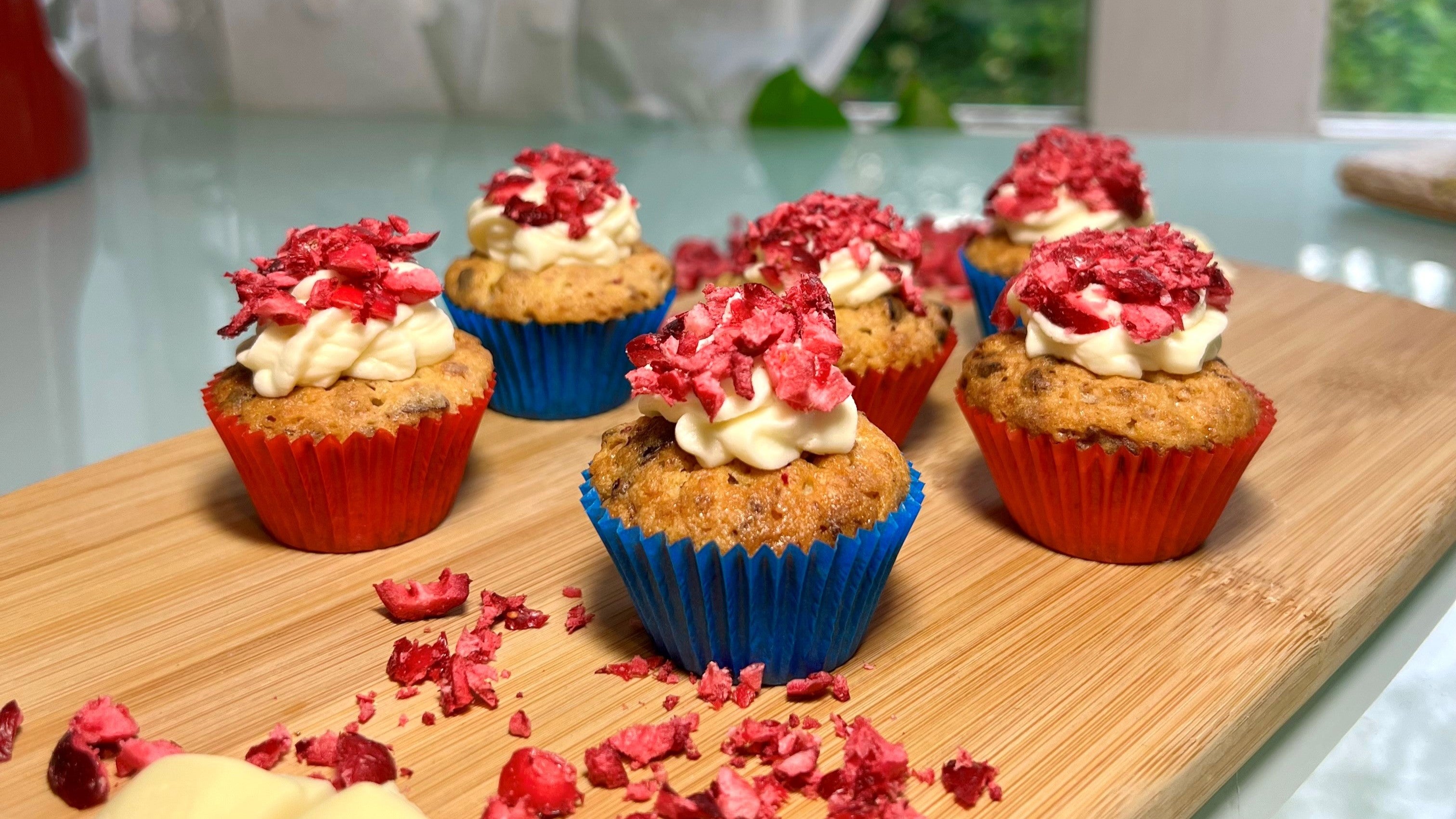 Cranberry and MILKYBAR Mini Muffins